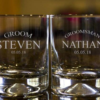 Personalize Rock Glass, Engraved Whiskey Glasses,..