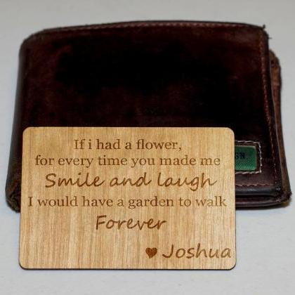 wooden wallet insert, customized wa..