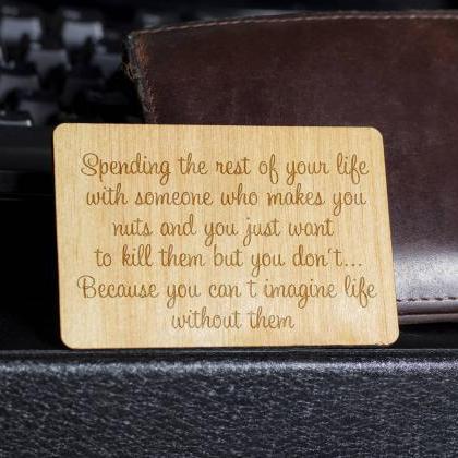 Wooden Wallet insert, Customized Wa..