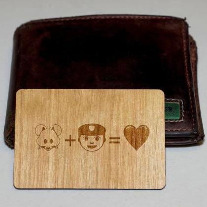 wooden wallet insert, customized wa..