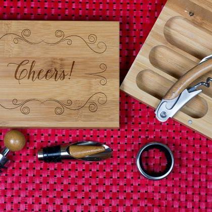Engraved Wine opener set, Cork scre..