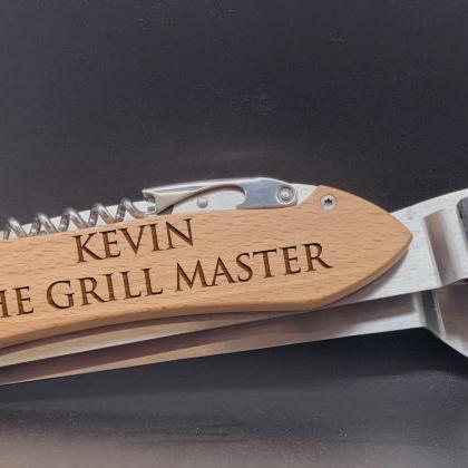The Grill Master Bbq Tool Set,personalized Bbq..