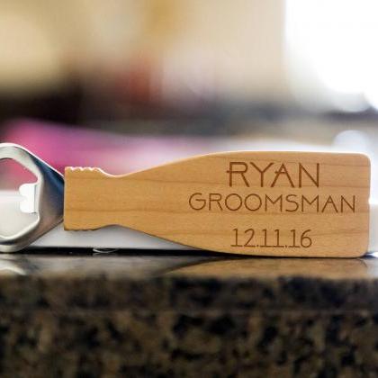 Groomsman bottle opener-custom cork..