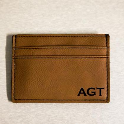 leather engraved Money clip, Person..