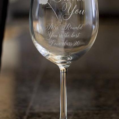 Thank You wine glass,Personalize wi..