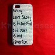 Iphone 5 Case, New iPhone 5 case Every love story is beautiful iphone 5 Cover, iPhone 5 Cases, Case for iPhone 5