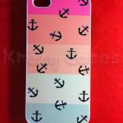 Iphone 5 Case, New iPhone 5 case Colorful Strip Nevy Anchor iPhone 5 Cases, iphone 5 Cover , Case for iPhone 5