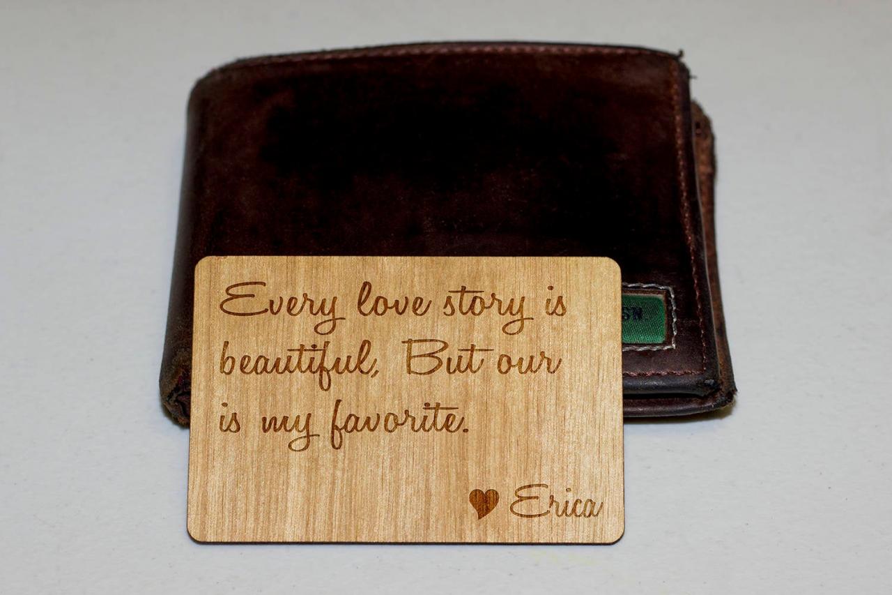 wooden wallet insert, customized wallet insert, custom wallet card, Wood Wallet, 5th Anniversary , Christmas gift