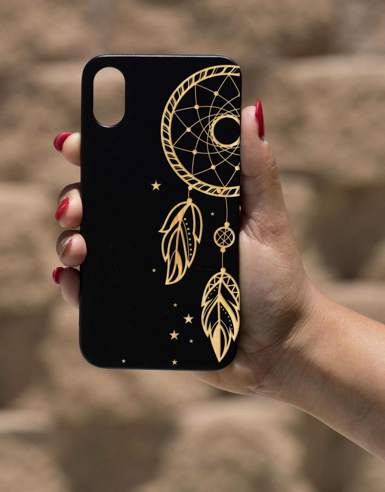 Dream catcher IPhone X Case, Engraved Iphone X case, Wooden Engraved Iphone X Case, Iphone case, Beautiful Gift for here,unique case,