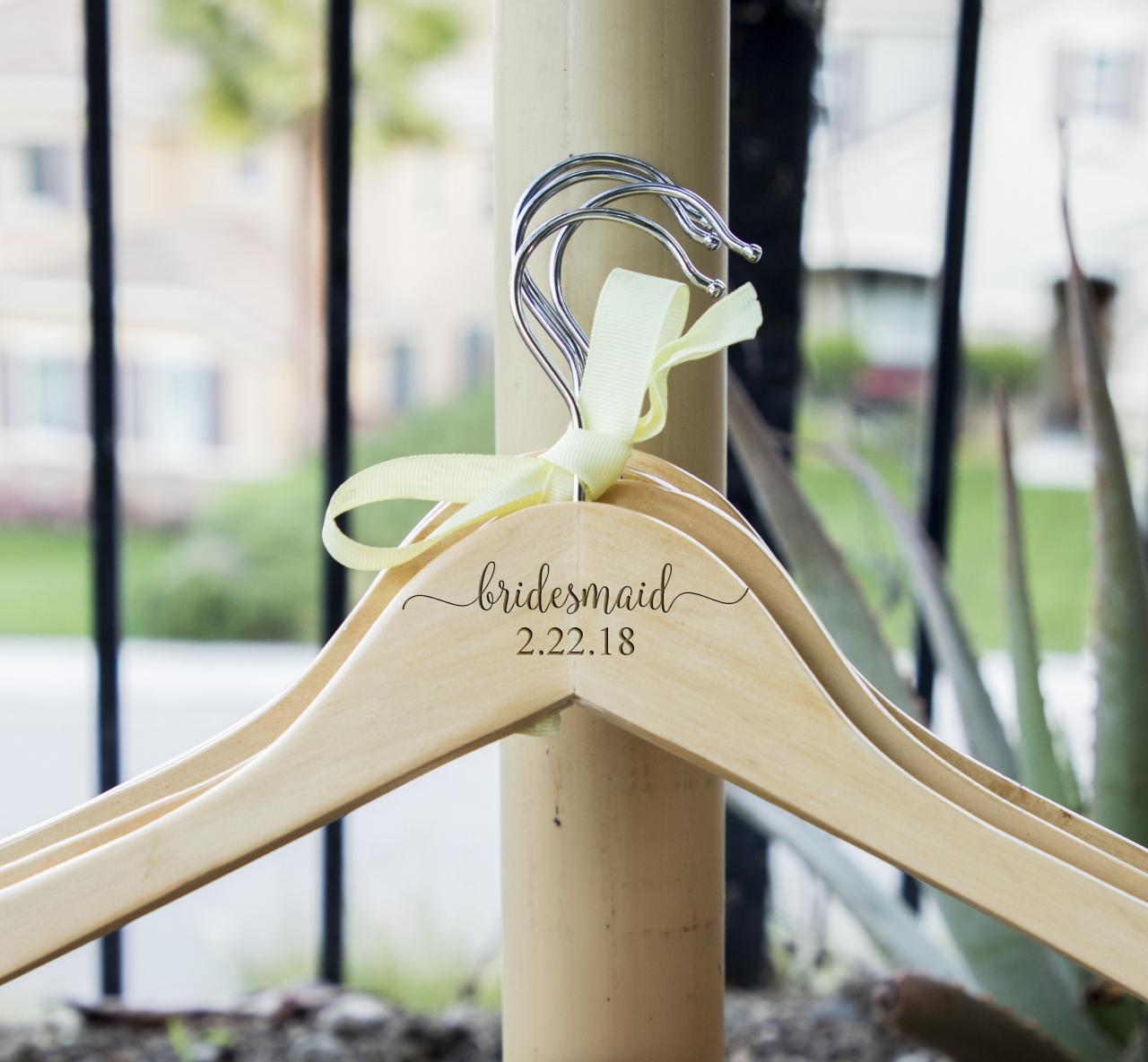 Personalised Wooden Wedding Hangers Wedding Accessories Wedding Keepsake  Personalised Hanger Bridesmaid Gift Bride Hanger 
