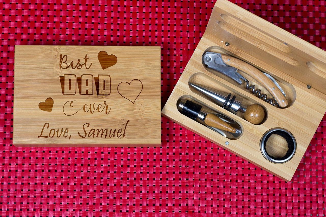 Engraved Wine opener set, Personalized Cork screw Set, Personalized Dad Engraved Wine Opener set, Wine Party Favor, Christmas Gift