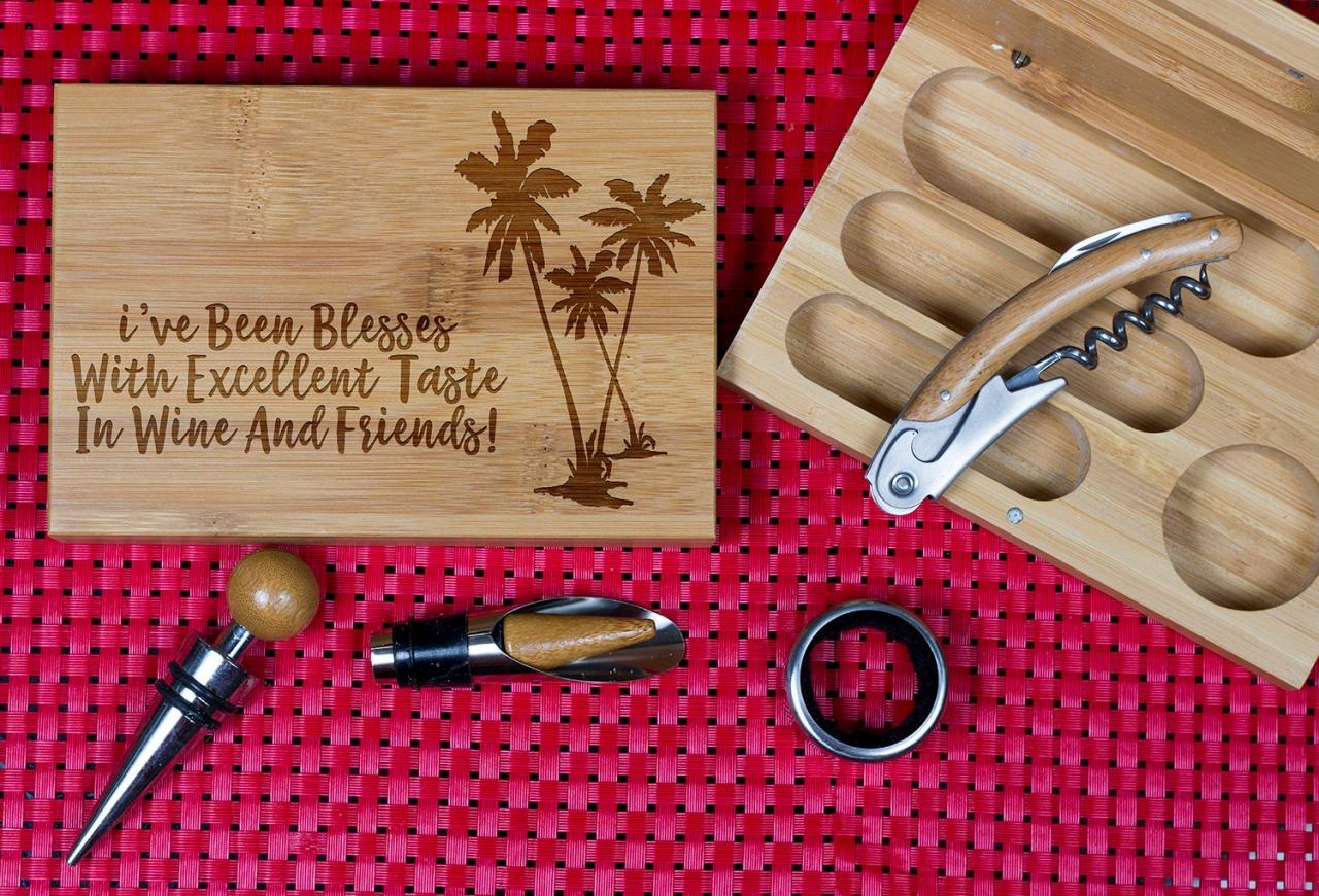 Engraved Wine opener set, Cork screw Set, Blesses, Wooden Engraved Wine Opener set, Party Favor, Christmas Gift