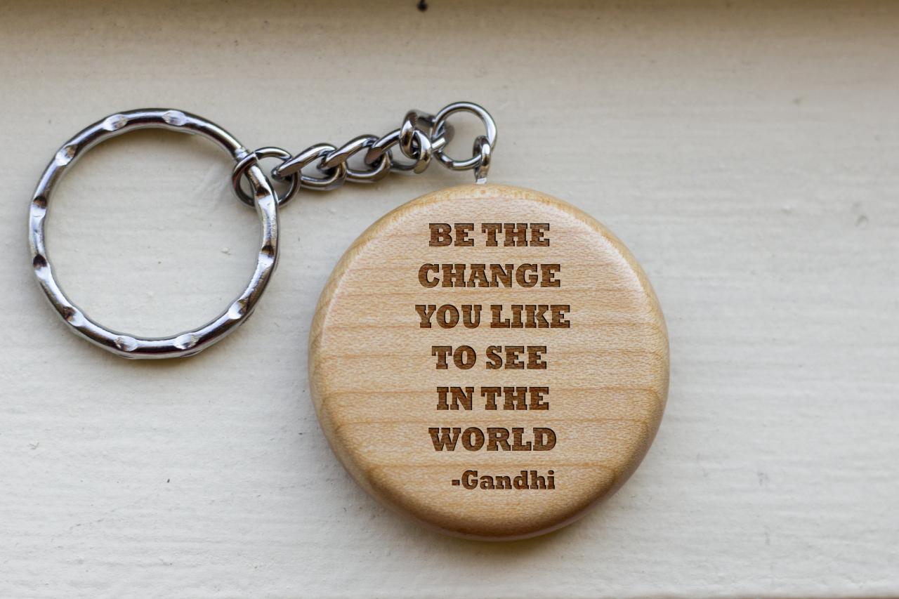 Personalized Key chain,inspiration quote key chain, love key chain, round key chain, wood Engrave key chain, Gift for Graduates, gift