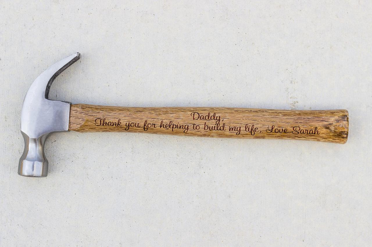 Personalized Hammer, Fathers day gift, hammer, Custom hammer, Daddy Thank You Engraved hammer, Best Gift for him, Unique Custom gift