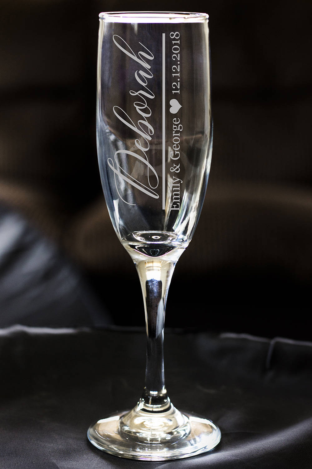 Personalized bridesmaid champagne glasses top