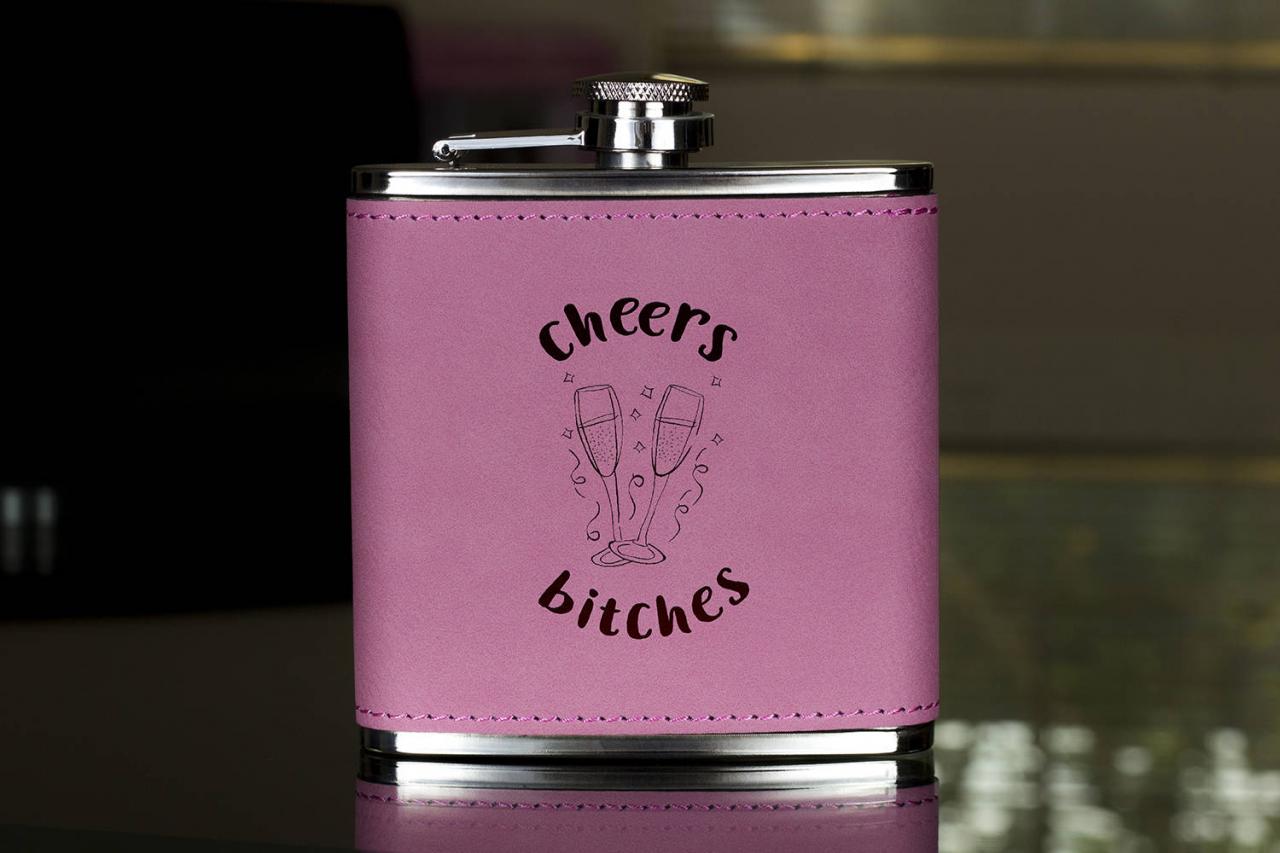 Funny Flask, Unique Flask, Cheers Flask, sarcasm Flask, Birthday Gift, Gift, Perfect Gift, Leather Flask