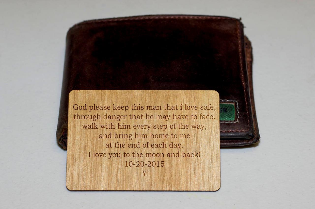 Wooden Wallet Insert, Customized Wallet Insert, Custom Wallet Card, Wood Wallet, 5th Anniversary, Real Wood Wallet Card, Christmas Gift