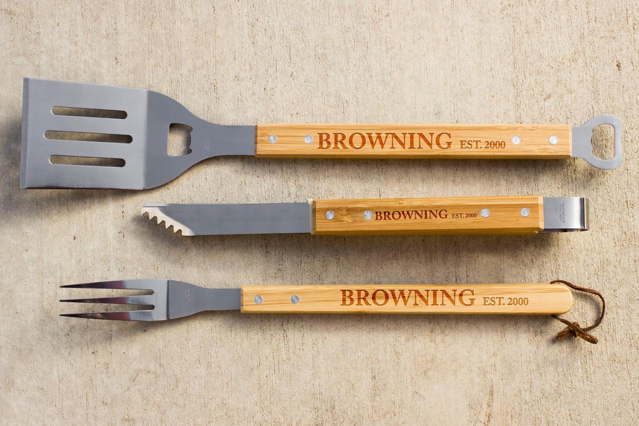 Personalized BBQ Set, Personalized BBQ tool set, Unique BBQ Grill Set, Browing Engraved Barbecue Set, personalized grill set