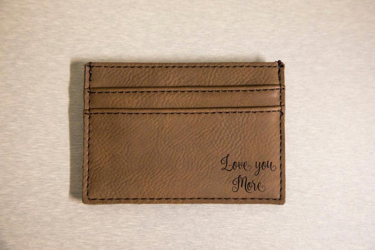 Love you more leather engraved Money clip, Personalize Money Clip,Custom Money Clip,money clip, Leather Money clip, BFF clip, Wedding gift