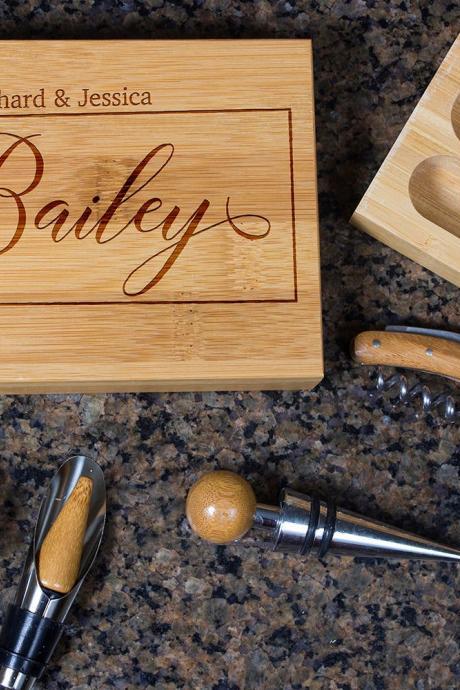 Engraved Wine opener set, Personalized Cork screw Set, Personalized Name Engraved Wine Opener set, Wine Party Favor, Christmas Gift