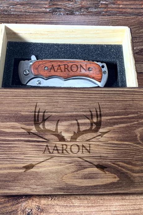Deer Antler Groomsman Giftbox, Personalize Knife,Groomsman Knife,Groomsman gift,Wedding Favor, Hunting Knifes,Gift for Father,Camping knife