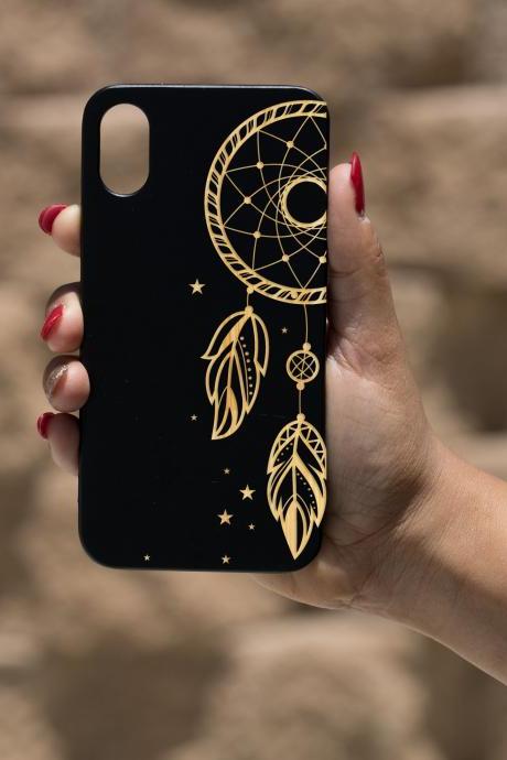 Dream catcher IPhone X Case, Engraved Iphone X case, Wooden Engraved Iphone X Case, Iphone case, Beautiful Gift for here,unique case,