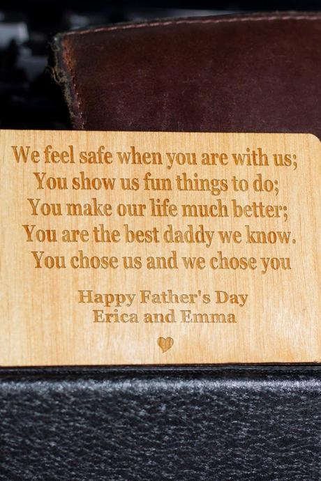 Wooden Wallet insert, Customized Wallet Insert, Custom Wallet Card, Real Wood Wallet Card, Wooden Wallet Insert Card, Custom Engraved