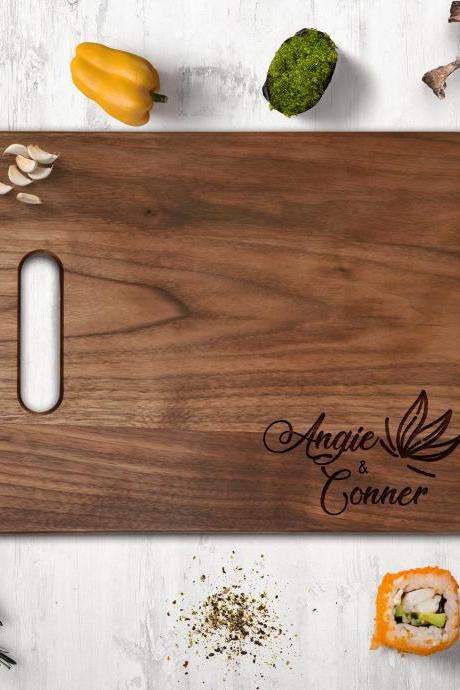 Personalized Walnut cutting board, Wedding Gift, Kitchen Decor,Housewarming Gift,Couple Cutting Board, Chopping board,Engraved cutting board