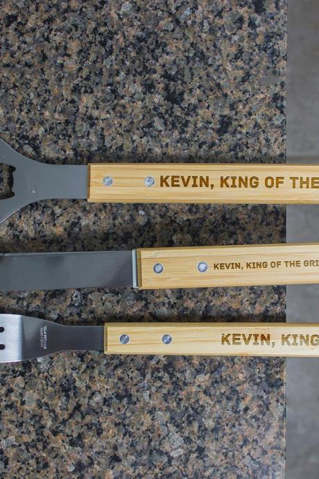 Personalized BBQ Set, Personalized BBQ tool set, Unique BBQ Grill Set, King Of Grill Engraved Barbecue Set, personalized grill set