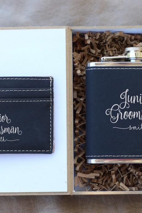 Junior Groomsmen gift set, Groomsman gift set,Personalize Groomsmen Gift set,Engraved gift set,Groom's Crew gift set, Custom Groom set