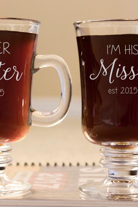 Mr and Mrs mug, Personalize coffee mug,custom Tea mug,Etched coffee mug, beautiful gift for her, custom quote,Engraved tea cup, couple mugs