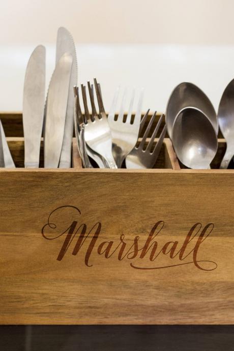 Custom Name Silverware Caddy, Kitchen Utensil Holder,personalize Kitchen Stuff, Picnic Caddy,kitchen Tool Holder, Housewarming Gift, Custom