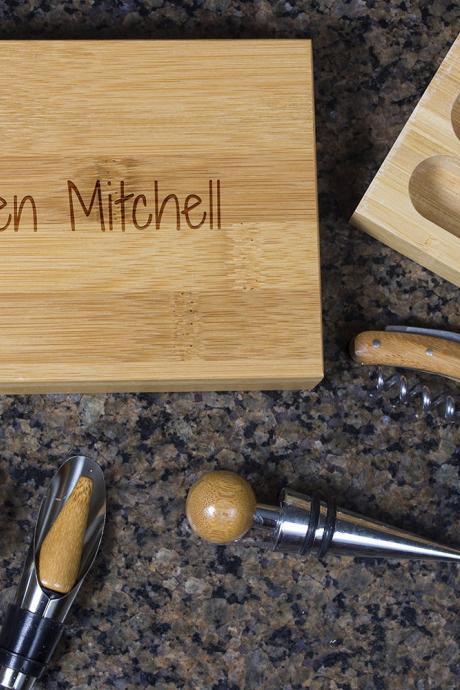 Engraved Wine opener set, Personalized Cork screw Set, Custom Name Engraved Wine Opener set, Wine Party Favor, Christmas Gift