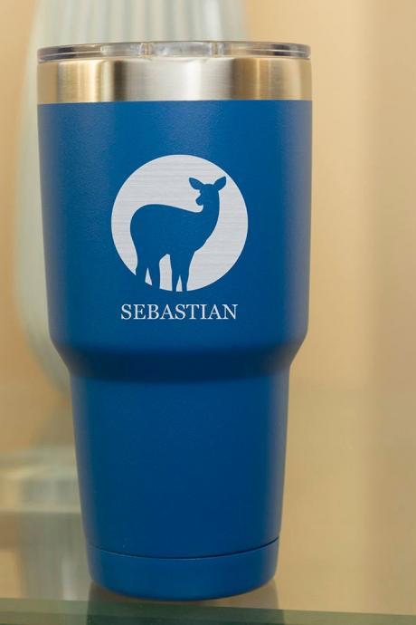 Deer Tumbler-30 oz Stainless Cup - Gift for him-customize tumbler- personalize tumbler-insulated tumbler cup-wedding favor-Monogram