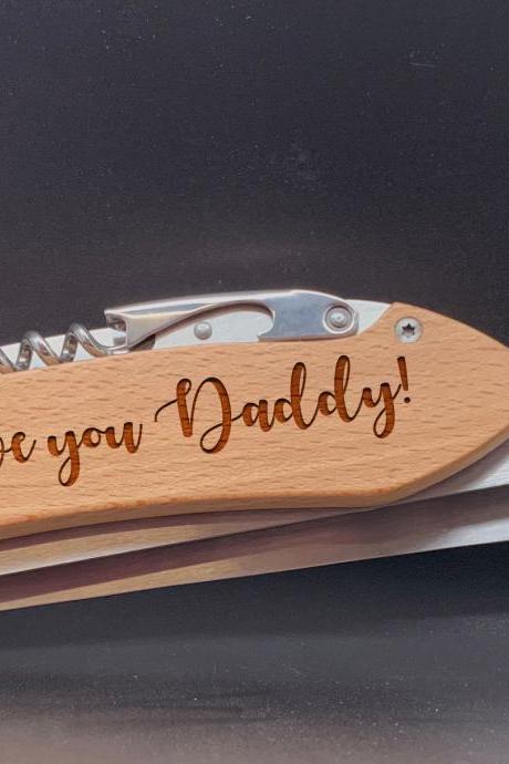 We Love You Engraved BBQ Set, Personalized BBQ tool set, Gift for Grandpa, personalized grill set for Dad, Father's Day Gift, Gift for Dad