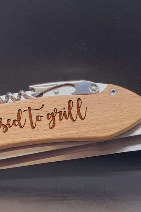 Licensed to Grill BBQ Set, Personalized BBQ tool set, Gift for Grandpa, personalized grill set for Dad, Father's Day Gift, Gift for Dad