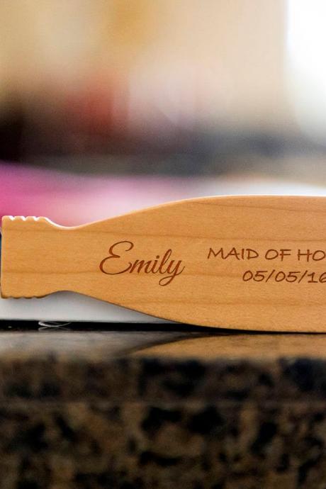 Maid of honor bottle opener-custom corkscrew-Engraved wine bottle opener-wedding party gift-monogram bottle opener-personalize opener