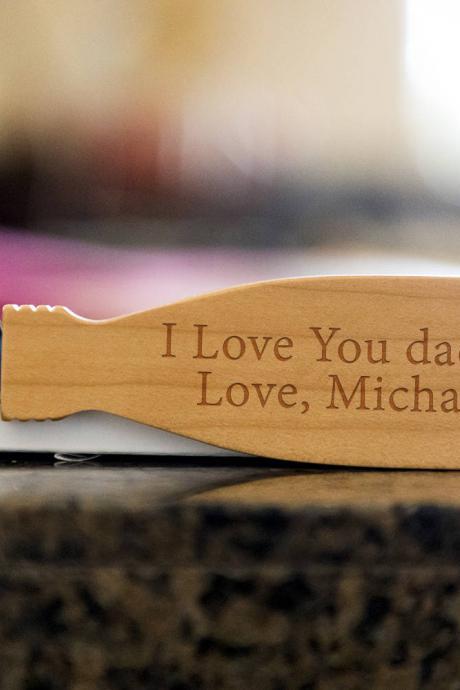 I Love You Daddy Bottle Opener- Custom Corkscrew-engraved Wine Bottle Opener-wedding Party Gift-monogram Bottle Opener-personalize Opener