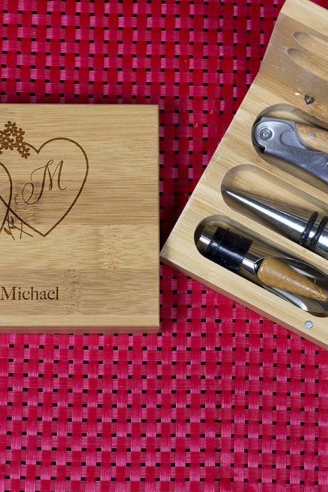 Engraved Wine opener set, Personalized Corkscrew Set, Custom Engraved Wine Opener set,Personalized Bottle Opener, Christmas Gift