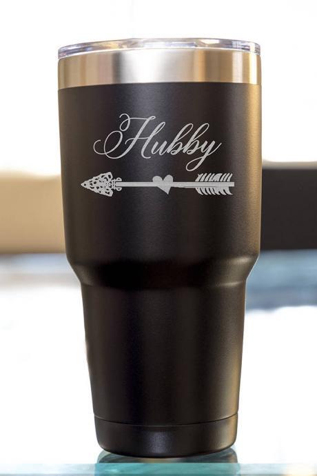 Hubby Tumbler-30oz Stainless Tumbler - Gift for him-customize tumbler- personalize tumbler-insulated tumbler cup-wedding favor-summer