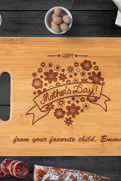 Mothers Day Gift Personalized Gift Cutting Board, Thank You Mom Gift, Mothers Cutting Board, Mother Appreciation, Custom Mother&amp;#039;s