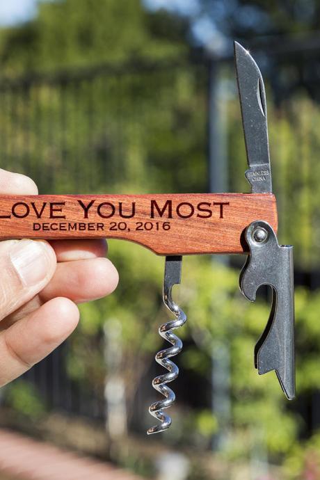 I Love You Most Bottle Opener- Custom Corkscrew-engraved Wine Bottle Opener-wedding Party Gift-monogram Bottle Opener-personalize Opener