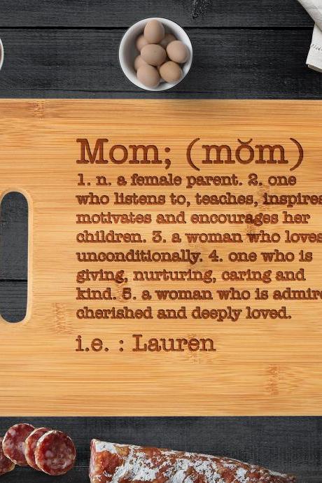 mother's day gift for mom, mom gift, mother gift, personalized cutting board, cutting board personalized, custom engraved mom cutting board
