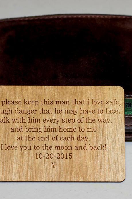 wooden wallet insert, customized wallet insert, custom wallet card, Wood Wallet, 5th Anniversary, Real Wood Wallet Card, Christmas gift