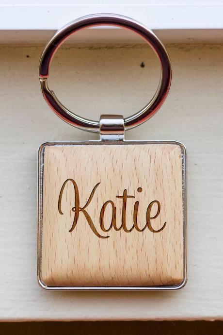 Personalize Key chain, Name key chain, love key chain,custom key chain, wood Engrave key chain, gift for Couple, Gift for BFF